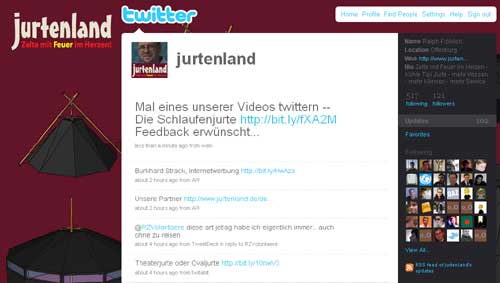 Jurtenland bei Twitter
